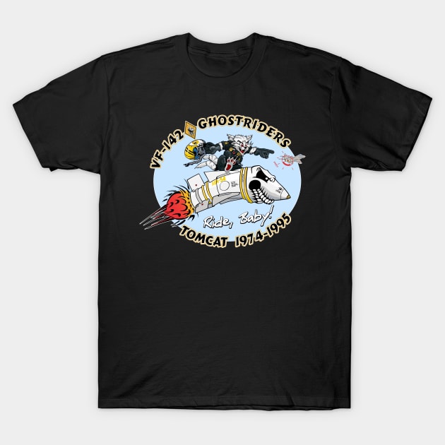 VF-142 Ghostriders Nose Art Variation T-Shirt by MBK